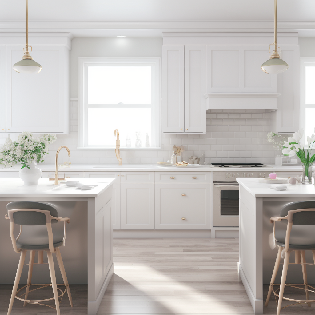 spotless white kitchen